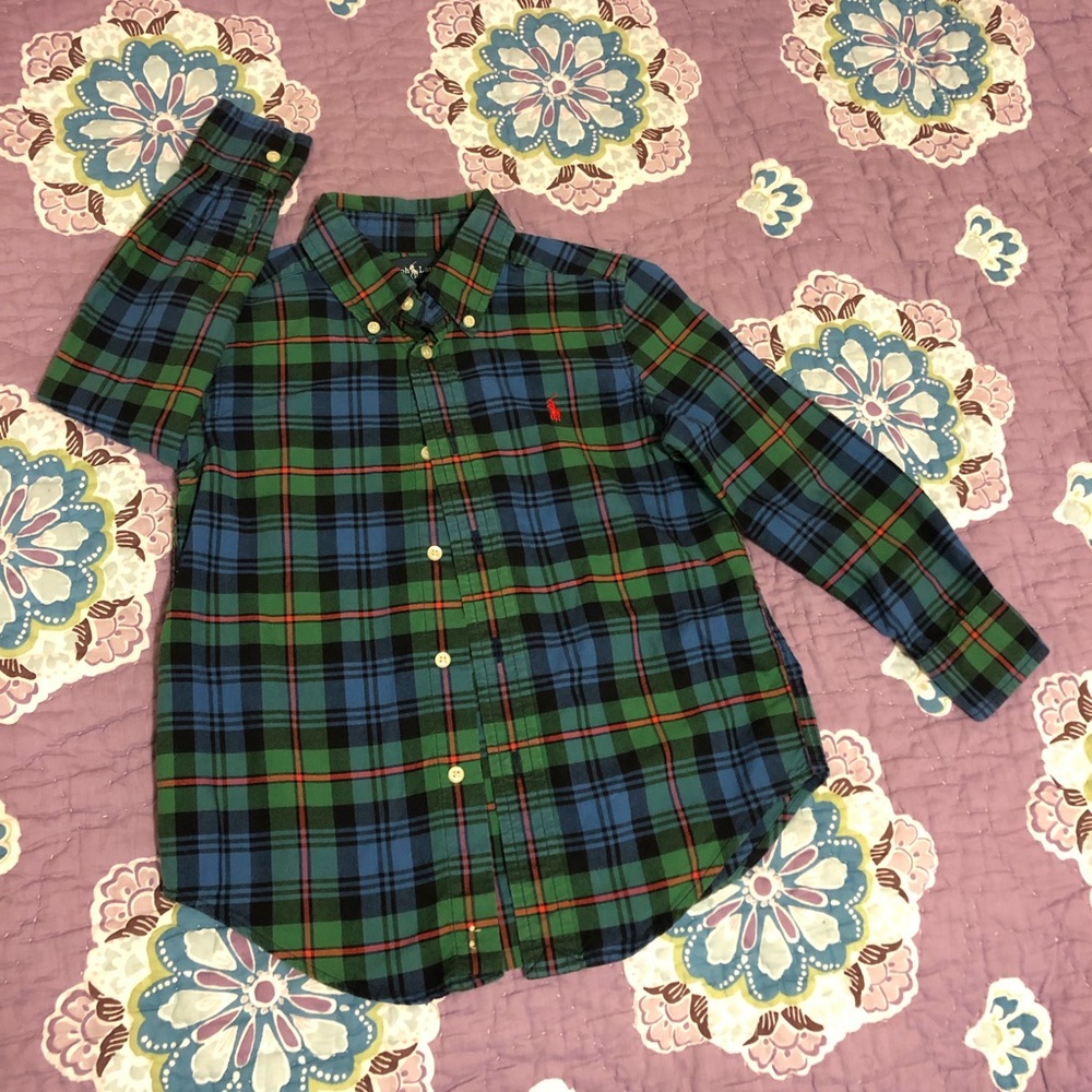 Polo by Ralph Lauren Plaid Button Down, Size 5